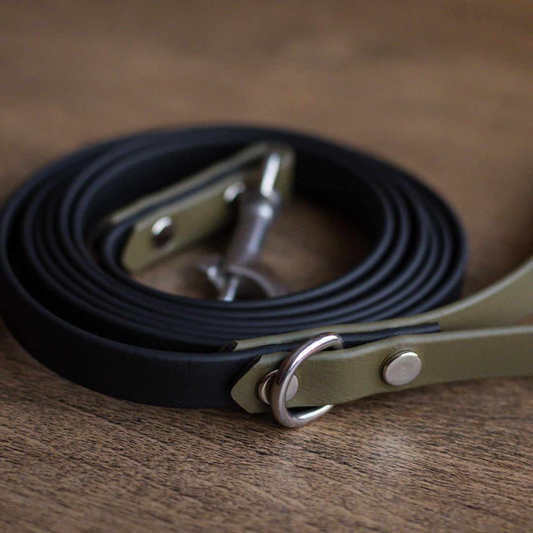 16mm Tofarget kobbel av BioThane® - Oliven og Svart